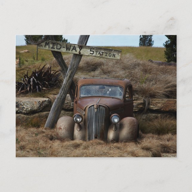 Old car postcard (Front)