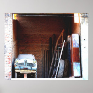 Old car poster