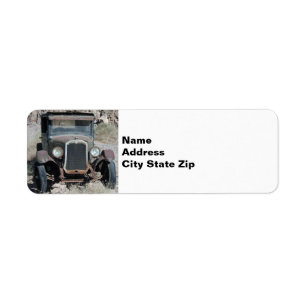 Old Car Return Address Label
