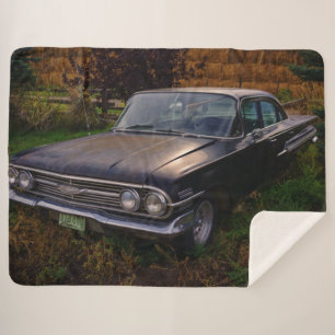 OLD CAR SHERPA BLANKET