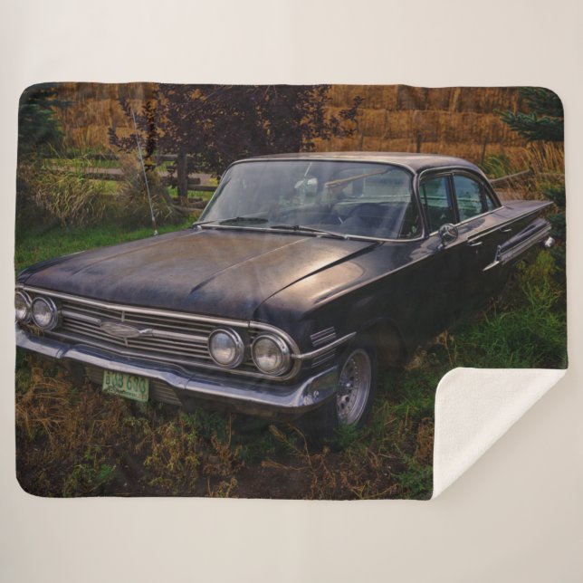 OLD CAR SHERPA BLANKET (Front (Horizontal))