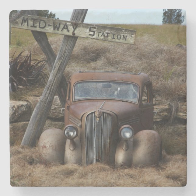 Old car stone coaster (Front)