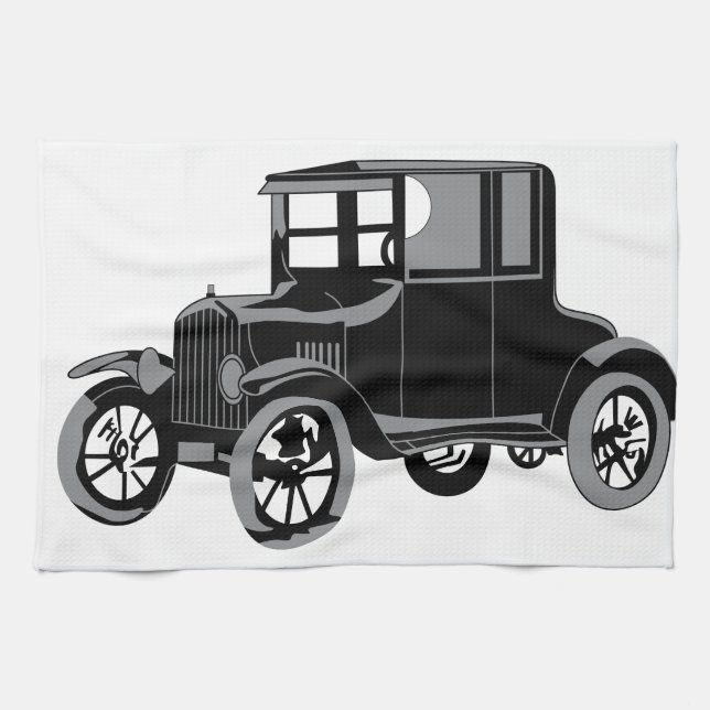 Old Car Tea Towel (Horizontal)