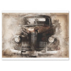 Old Car Vintage Decoupage
