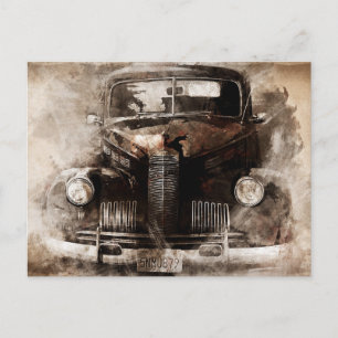 Old Car Vintage Postcard