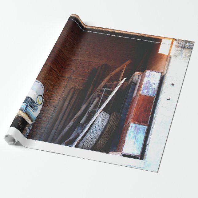Old car wrapping paper (Unrolled)