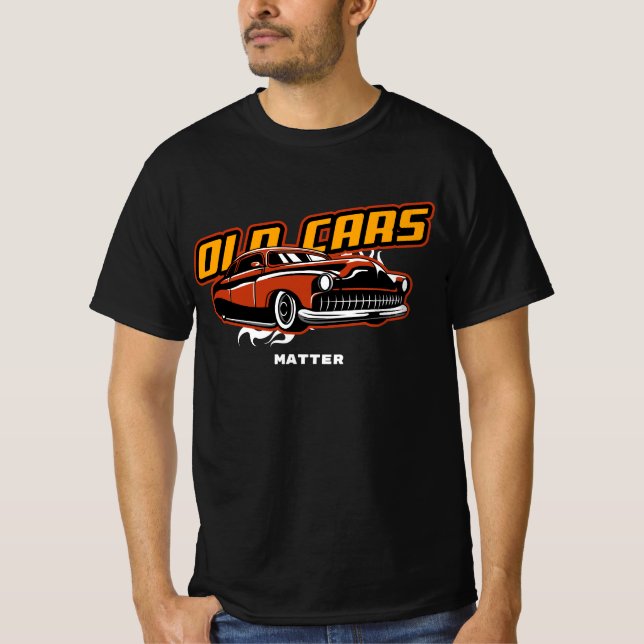 Old Cars Matter Funny Low Rider Graphic Rusty Gold T-Shirt (Front)