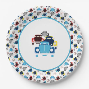 Old Cars Paper Plate