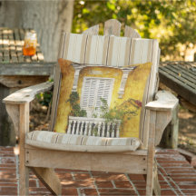 Old Cartagena Outdoor Throw Pillow