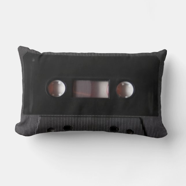 Old Casette Tape Decor Lumbar Cushion (Front)