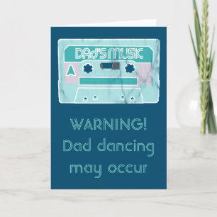 Old cassette tape dad's music card