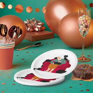 Old Cat Lady Paper Plates