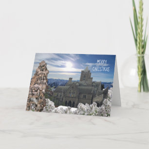 Old Cathedral and Christmas Tree Card