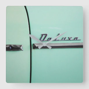 Old Chevrolet Deluxe Square Wall Clock