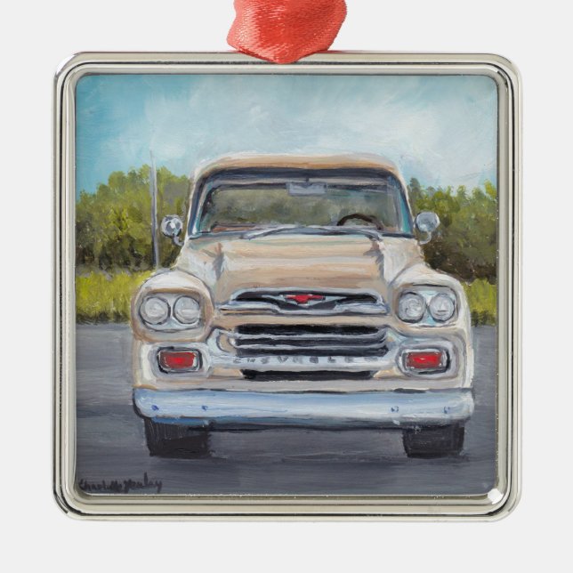 Old Chevy Truck Automobile Ornament (Front)
