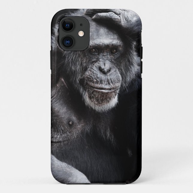 Old Chimpanzee iPhone case (Back)
