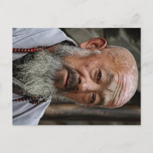 Old Chinese monk Postcard