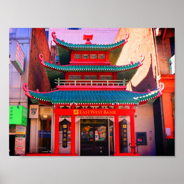 Old Chinese Telephone Exchange Poster (Front)