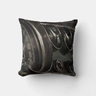 Old Chrysler Dashboard Close-up Throw Pillow