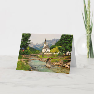 Old Church and Bridge in Bavaria, Germany Card