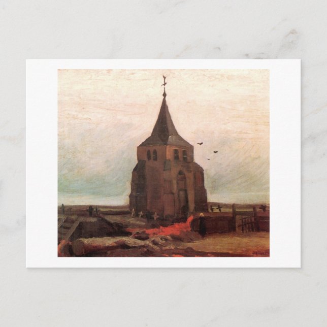 Old Church Tower at Nuenen Van Gogh Fine Art Postcard (Front)