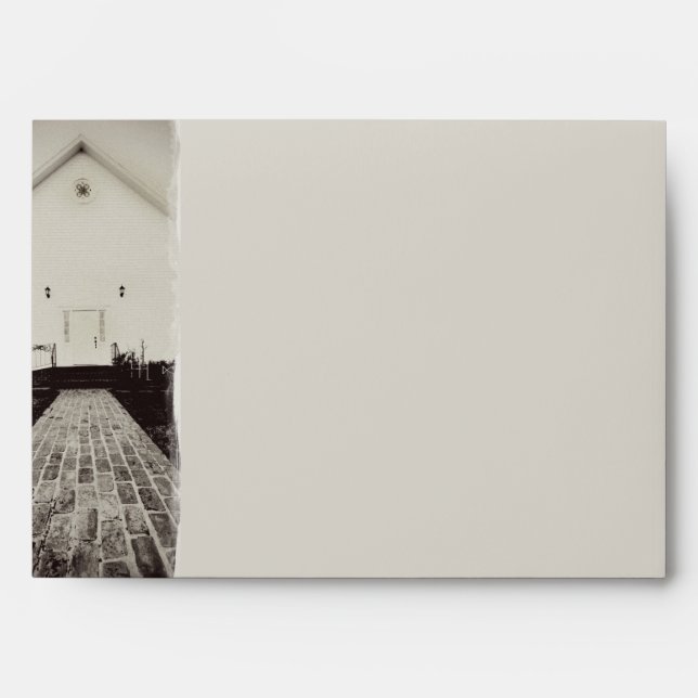 Old Church Vintage Wedding Envelope (Front)