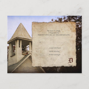 Old Church Vintage Wedding Invitation RSVP