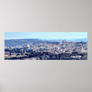 Old City Jerusalem - View from Mt. Scopus Poster