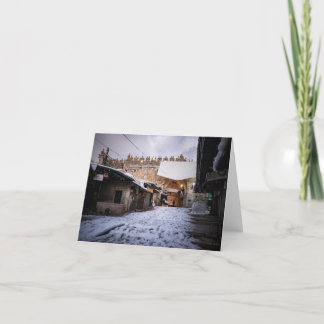 Old City Snow Thank You Card