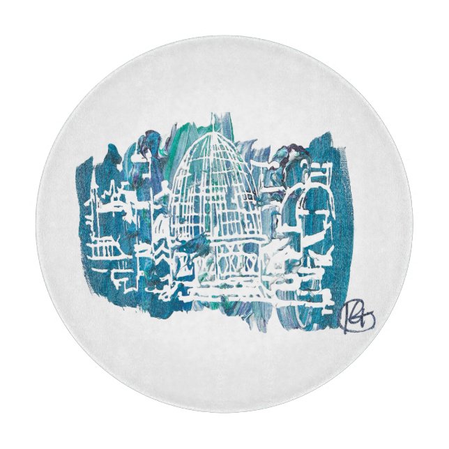 Old City Studio Art Challah Cutting Board  (Front)
