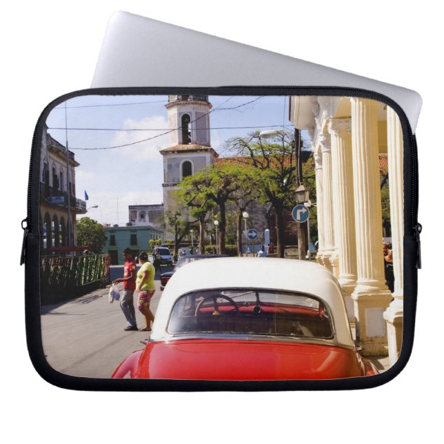 Old classic American auto in Guanabacoa a town Laptop Sleeve (Front)