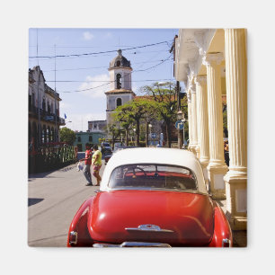 Old classic American auto in Guanabacoa a town Magnet