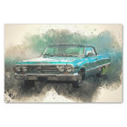 Old Classic Car Decoupage