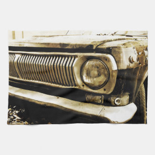 Old Classic Car Headlight #2 Tea Towel