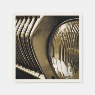 Old Classic Car Headlight Napkin