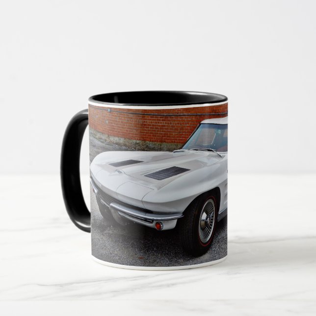 Old Classic Corvette Car Mug Cup (Front Left)