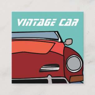 Old Classic Vintage Car Square Business Card