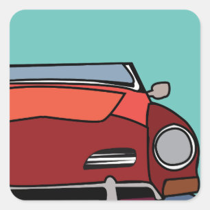 Old Classic Vintage Car  Square Sticker