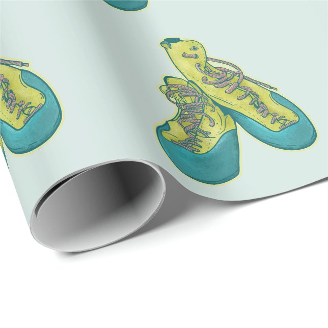 Old climbing shoes rock climbing wrapping paper (Roll Corner)