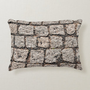 Old cobble stone pattern at the streetabstract,anc decorative cushion
