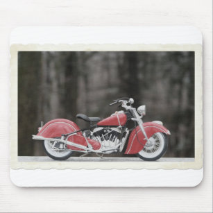 Old colour motorcycle photo mouse pad