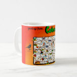 Old Colourful Colorado Mug<br><div class="desc">Bright,  colourful old postcard map of the State of Colorado repurposed on a mug.</div>
