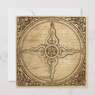 Old Compass Rose Invitation
