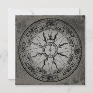 Old Compass Rose Invitation
