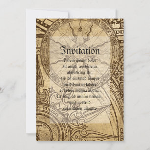 Old Compass Rose Invitation