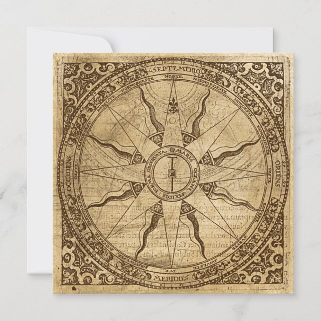 Old Compass Rose Invitation (Front)