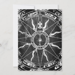 Old Compass Rose Invitation