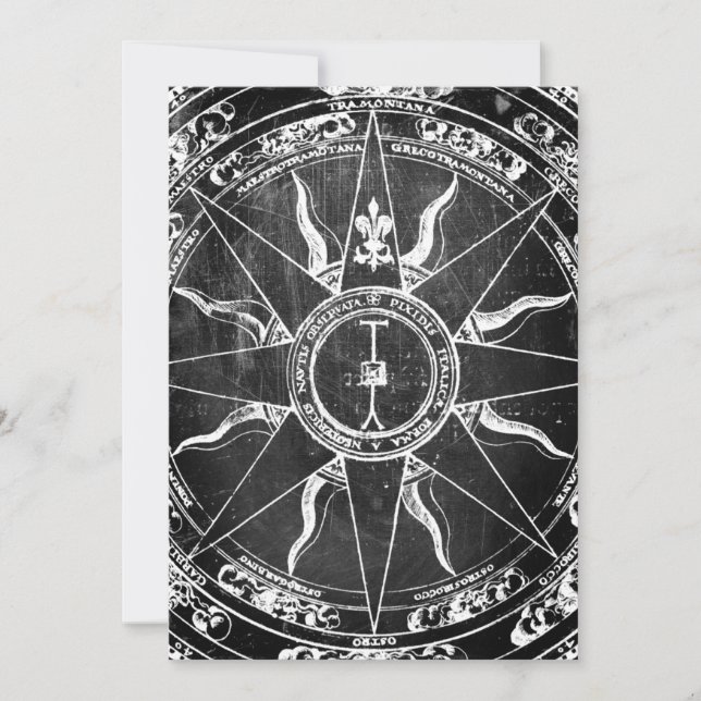 Old Compass Rose Invitation (Front)