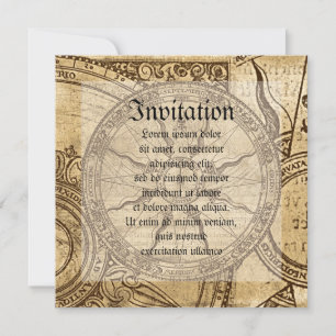 Old Compass Rose Invitation