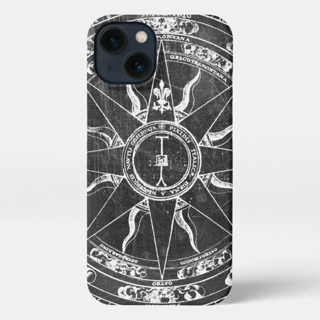 Old Compass Rose iPhone Case (Back)